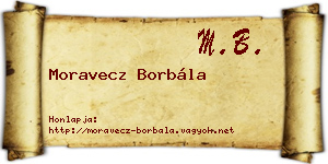 Moravecz Borbála névjegykártya